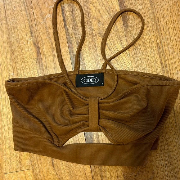 Cider Brown Halter Top - Picture 2 of 2